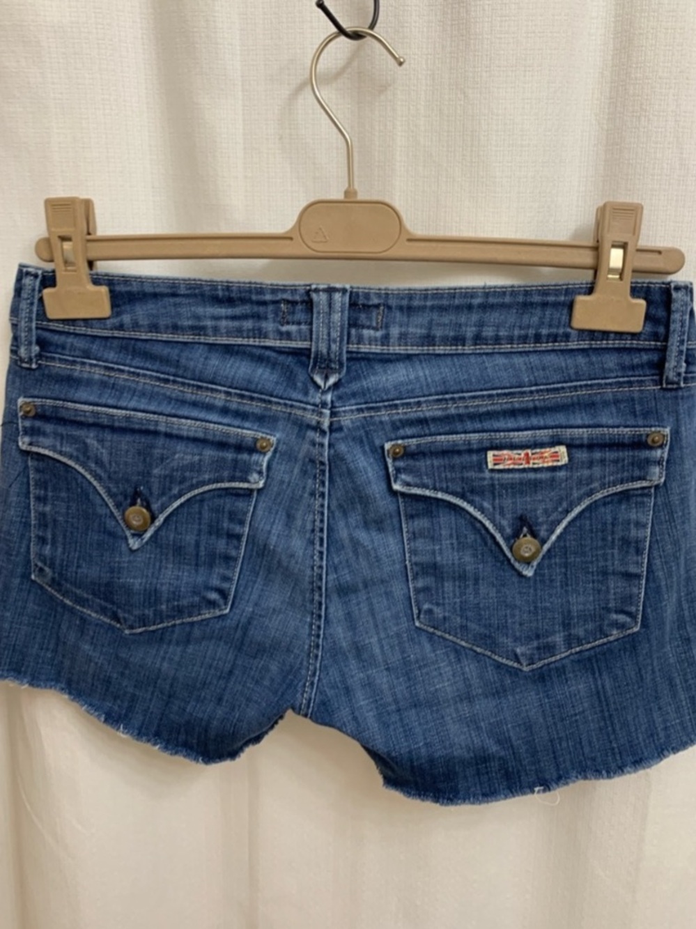Hudson Jeans Low Rise Classic Blue Cutoff Denim Jean Shorts